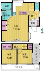 川越市山田戸建の物件間取画像